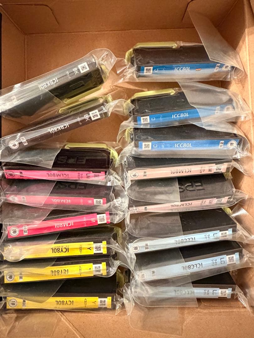 【純正】EPSON IC6CL80L インクカートリッジ 増量　16本 バラ