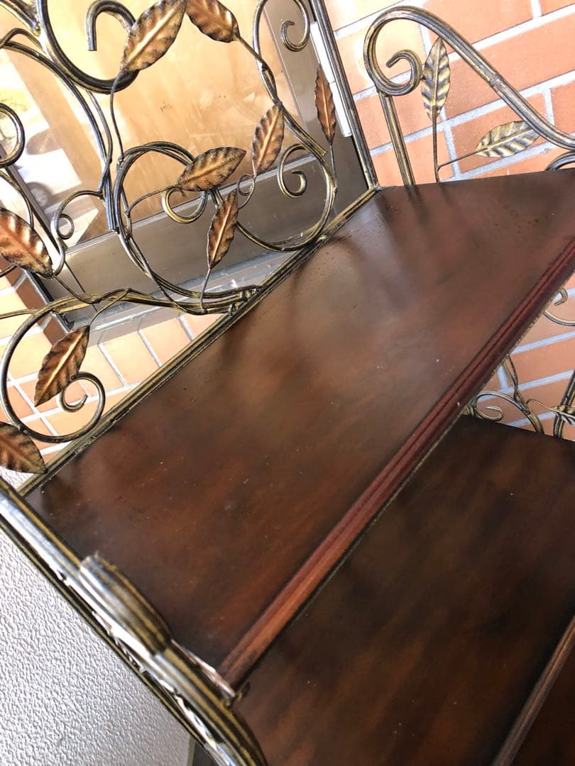 アイアンラック　アイアンスタンド　飾り棚　ディスプレイラック　アンティーク調