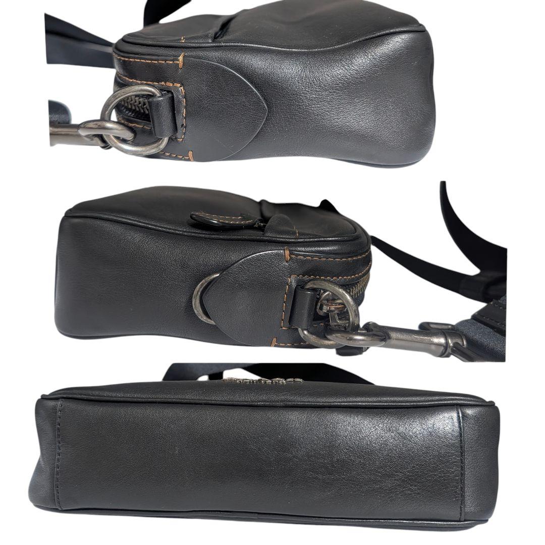 コーチ F39946 グラハムクロスボディ ショルダーバッグ レザー 黒