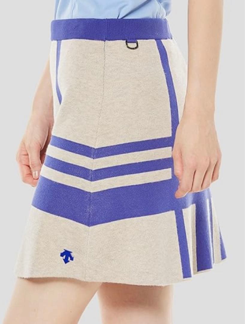 デサント　ゴルフ　スカート　チェック　ニット