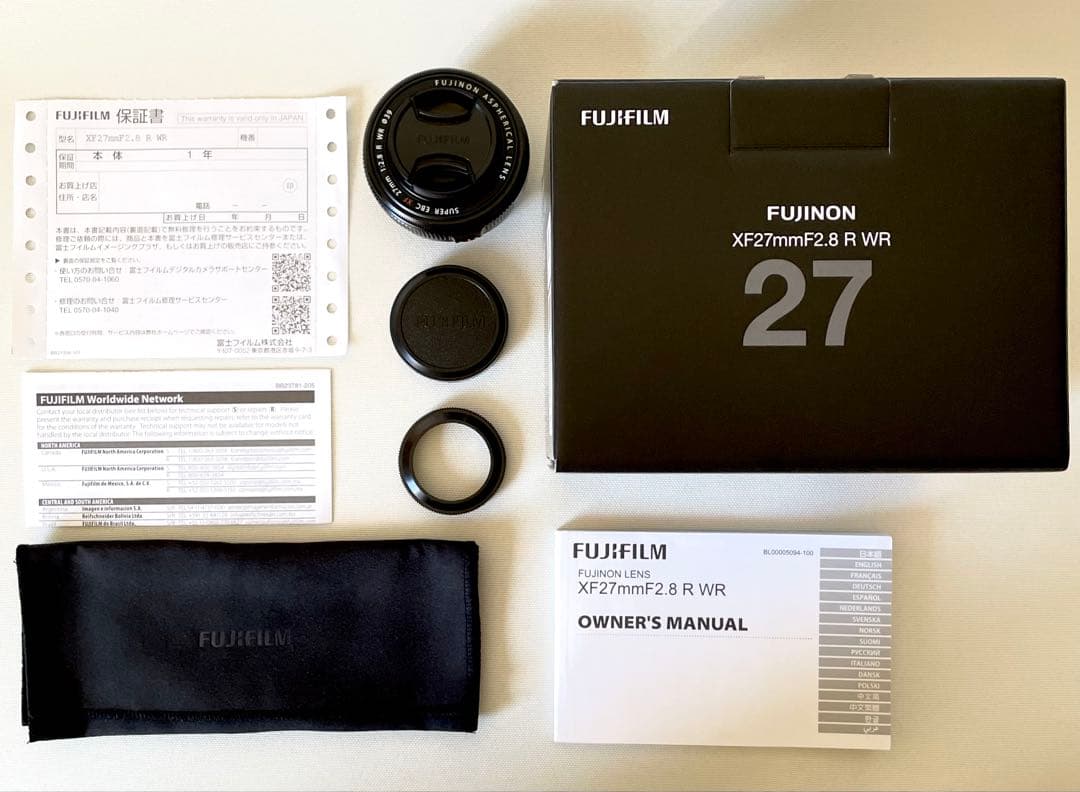 FUJIFILM XF27mmF2.8 R WR カメラレンズ