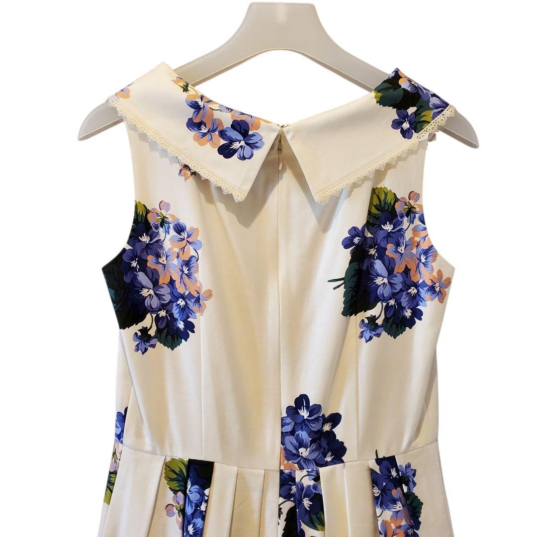 ロイスクレヨン ワンピース 紫陽花（スミレ）柄 Mサイズ