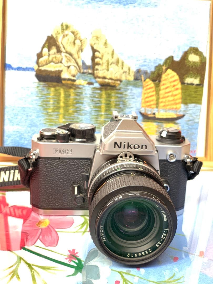 ニコン FM2 シルバー 70mm 単焦点レンズ