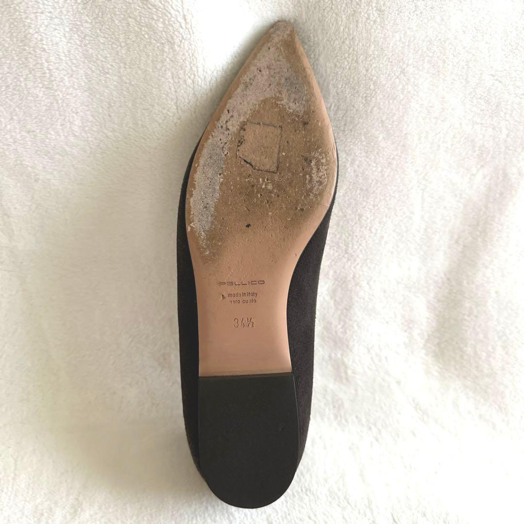 【PELLICO】ペリーコ アネッリ スウェード フラットパンプス 34.5
