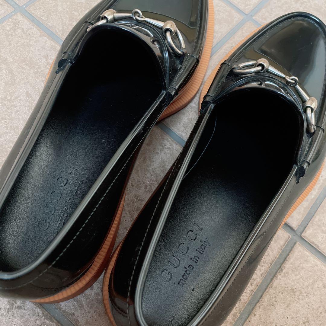 GUCCI グッチ ラバーホースビットローファー ブラック サイズ7