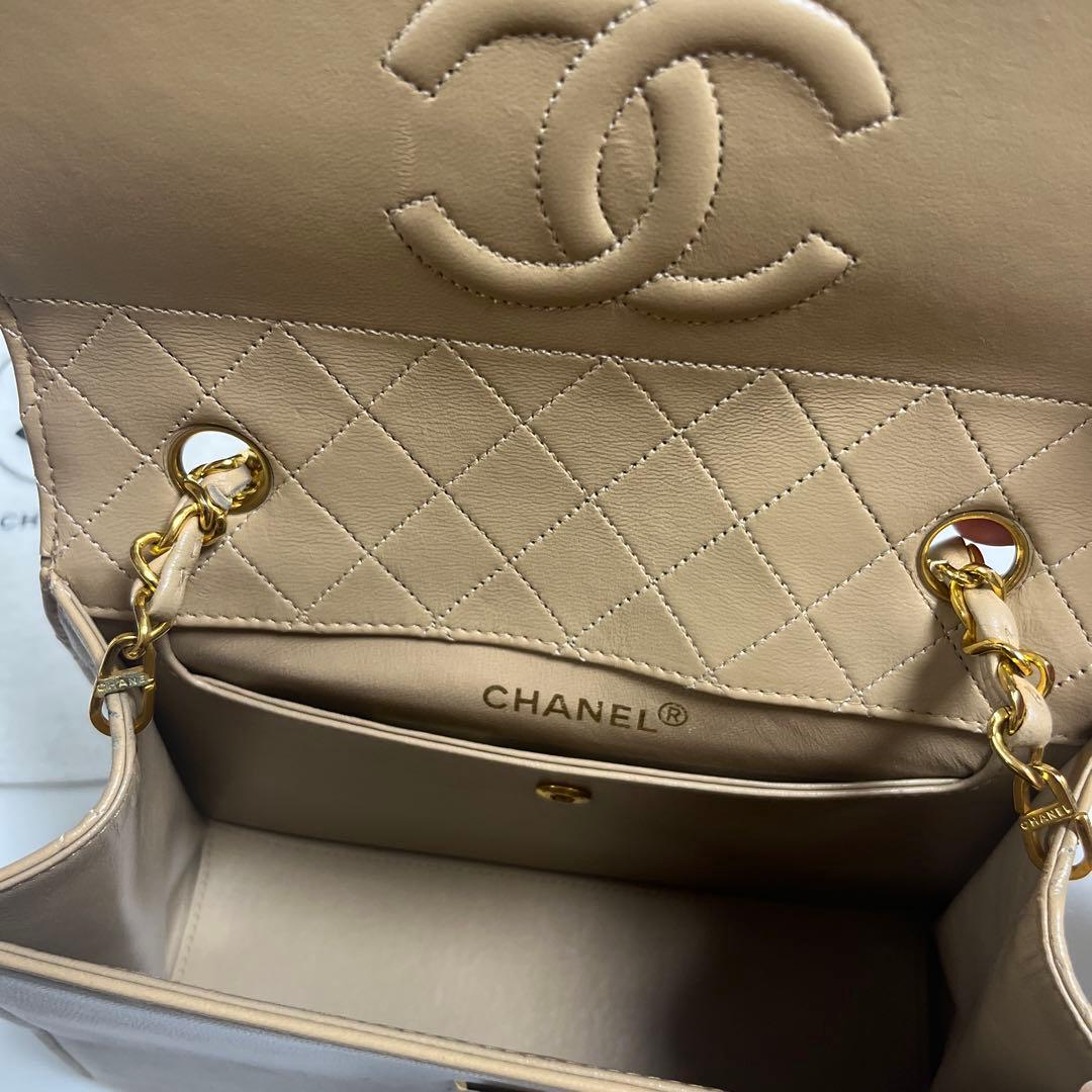 CHANEL チェーンバッグ マトラッセ ベージュ 正規品 ヴィンテージシャネル