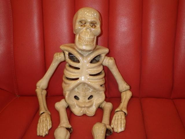 ビンテージ★スカル★キャンドルホルダー★灰皿★ハロウィン★お香★骨★置物★悪趣味