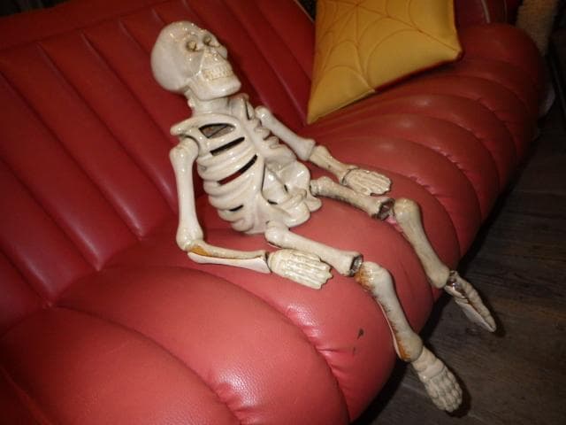 ビンテージ★スカル★キャンドルホルダー★灰皿★ハロウィン★お香★骨★置物★悪趣味