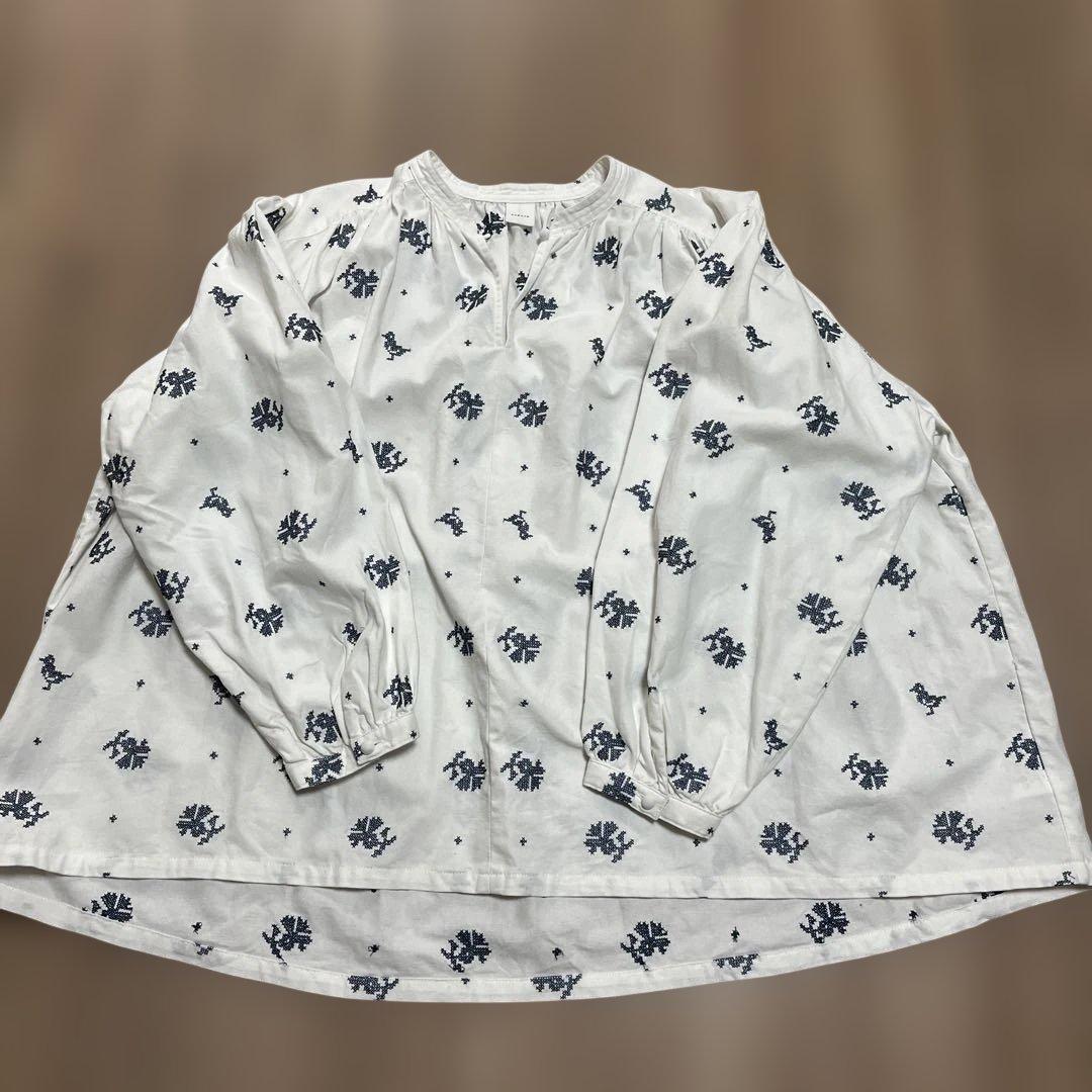 クロスステッチスモックブラウス　かぐれ