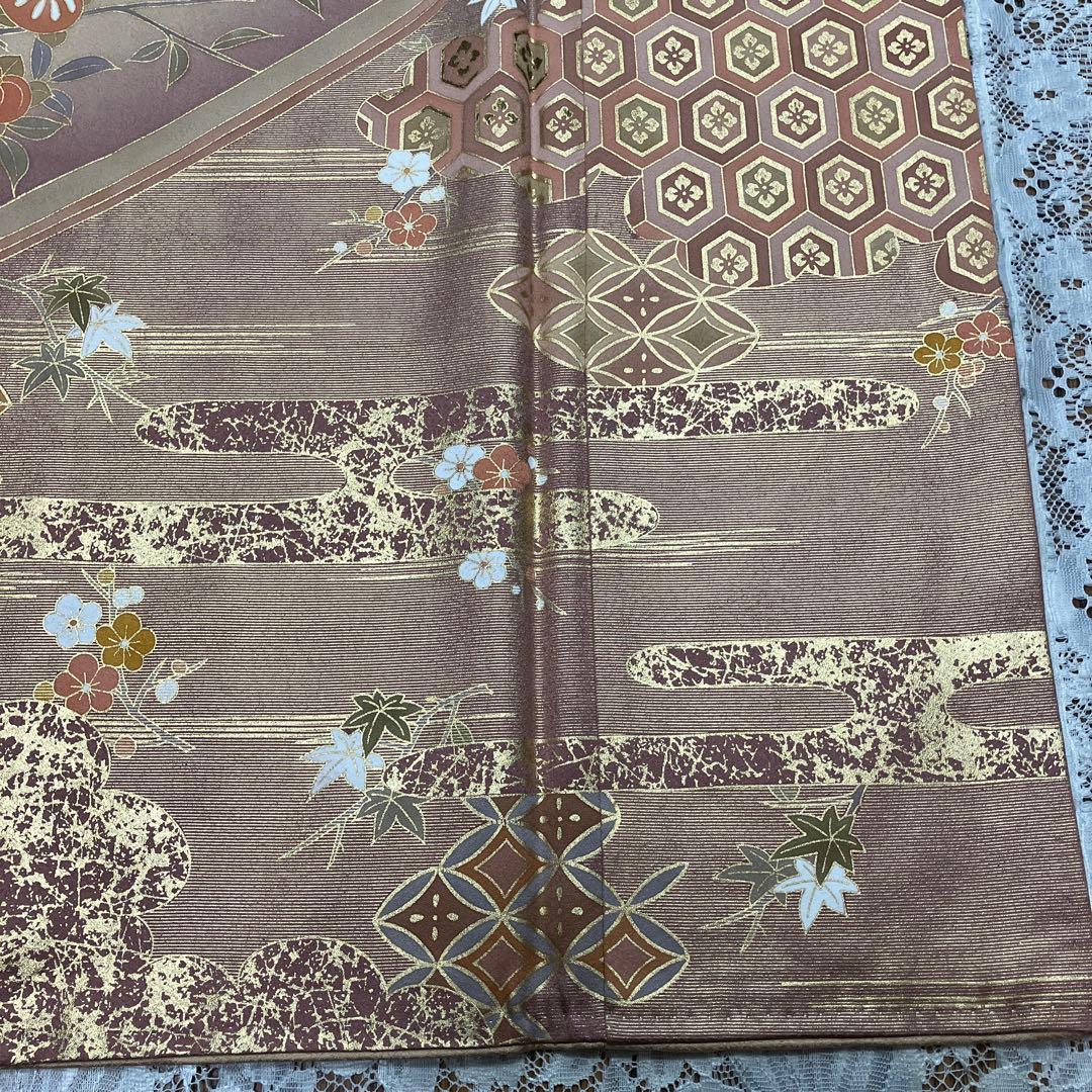 松竹梅柄２点！総柄訪問着&本金箔袋帯