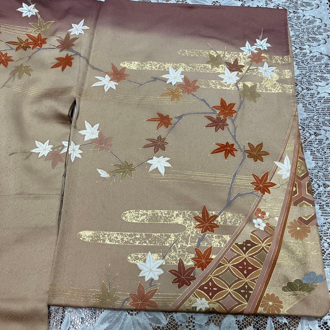 松竹梅柄２点！総柄訪問着&本金箔袋帯