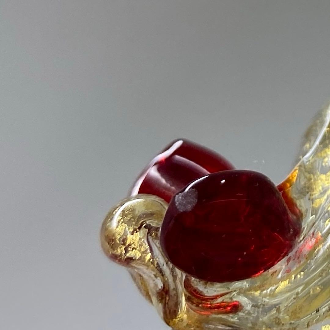 ムラーノ　ベネチアングラスフィギュリンペア高さ18.7・18㎝東な7-0305③