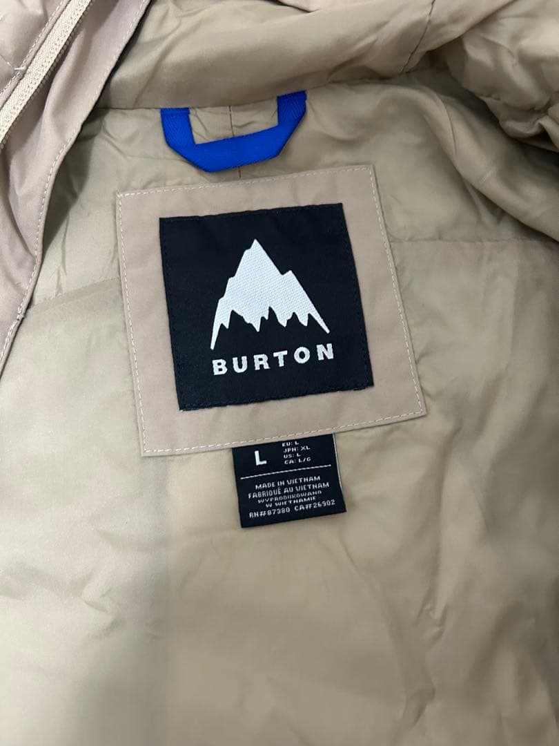 新品 バートン スノーボードウェア アノラック ジャケット メンズ L ベージュ