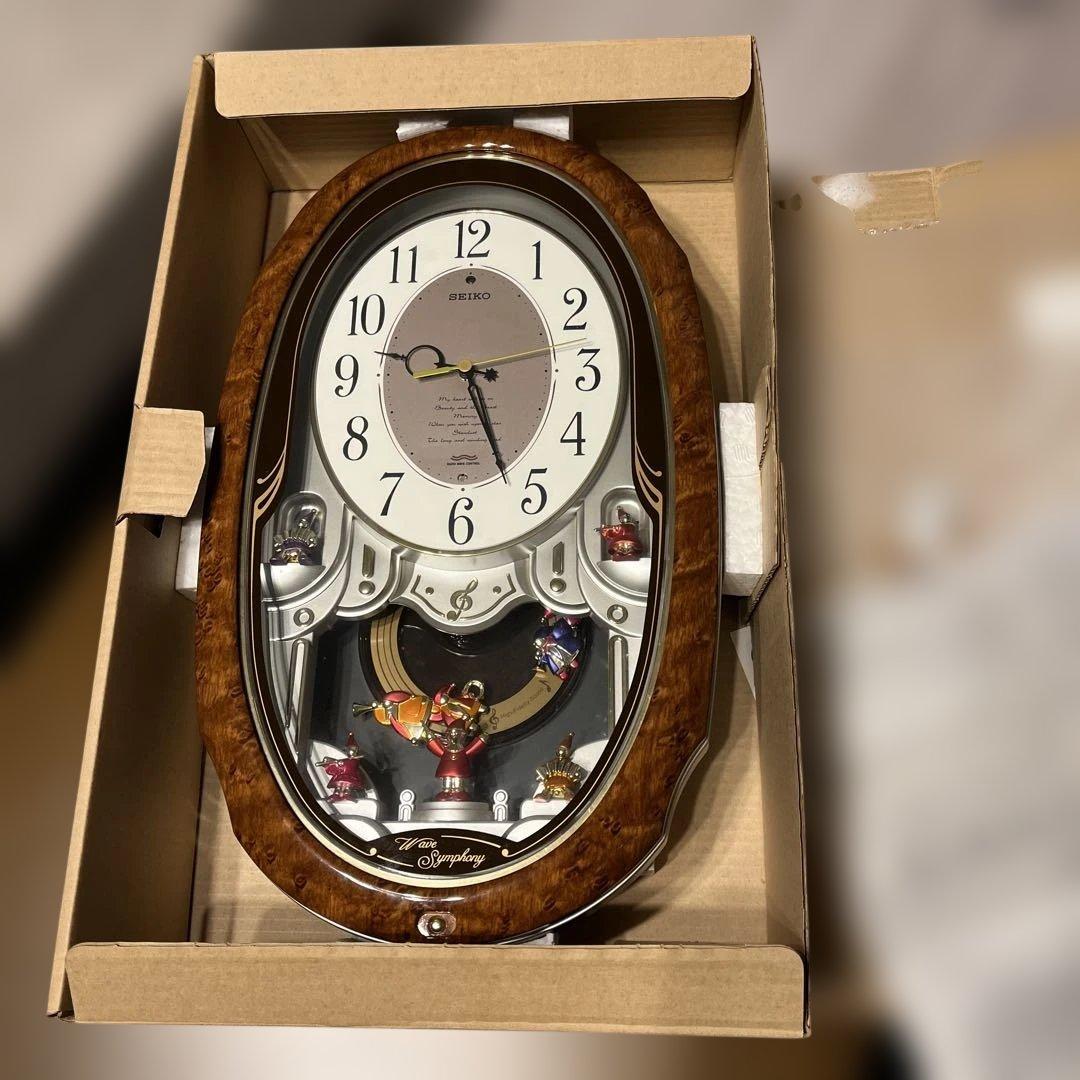 SEIKO 電波クロックからくりメロディ付き掛時計