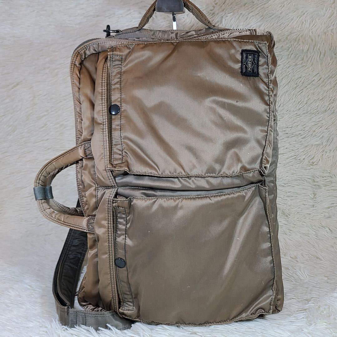 希少【PORTER】ポーター　セージグリーン　3way ビジネスバッグ　リュック