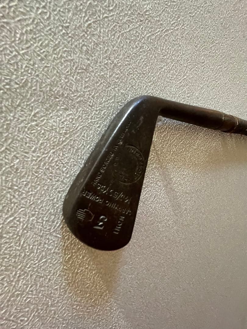 アンティーク　木製　ゴルフ　クラブ　ヒッコリー　アイアン　C　100年　アメリカ