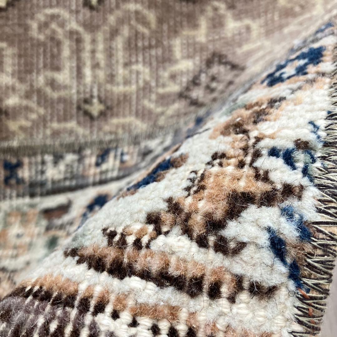 パッチワーク✳︎56×75✳︎キャラメル　マロンブラウン　トルコヴィンテージラグ