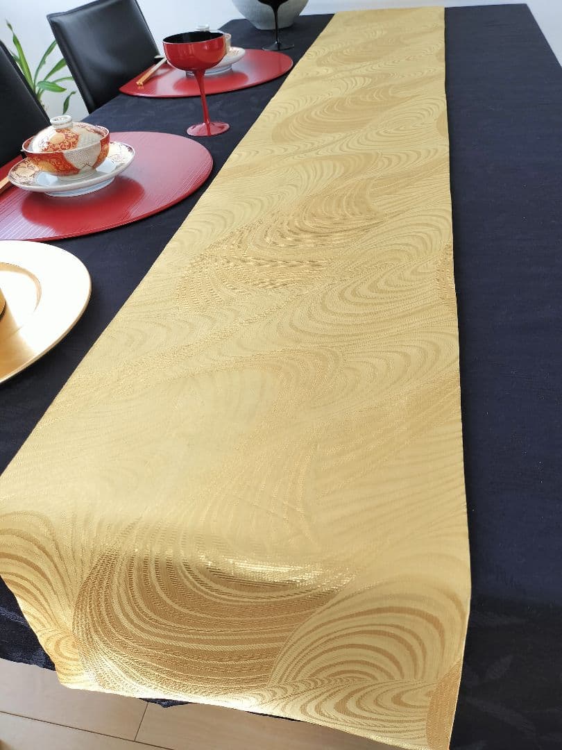 ルブの森★　A474★高級全通‼️お祝い‼️テーブルランナー2m23cm