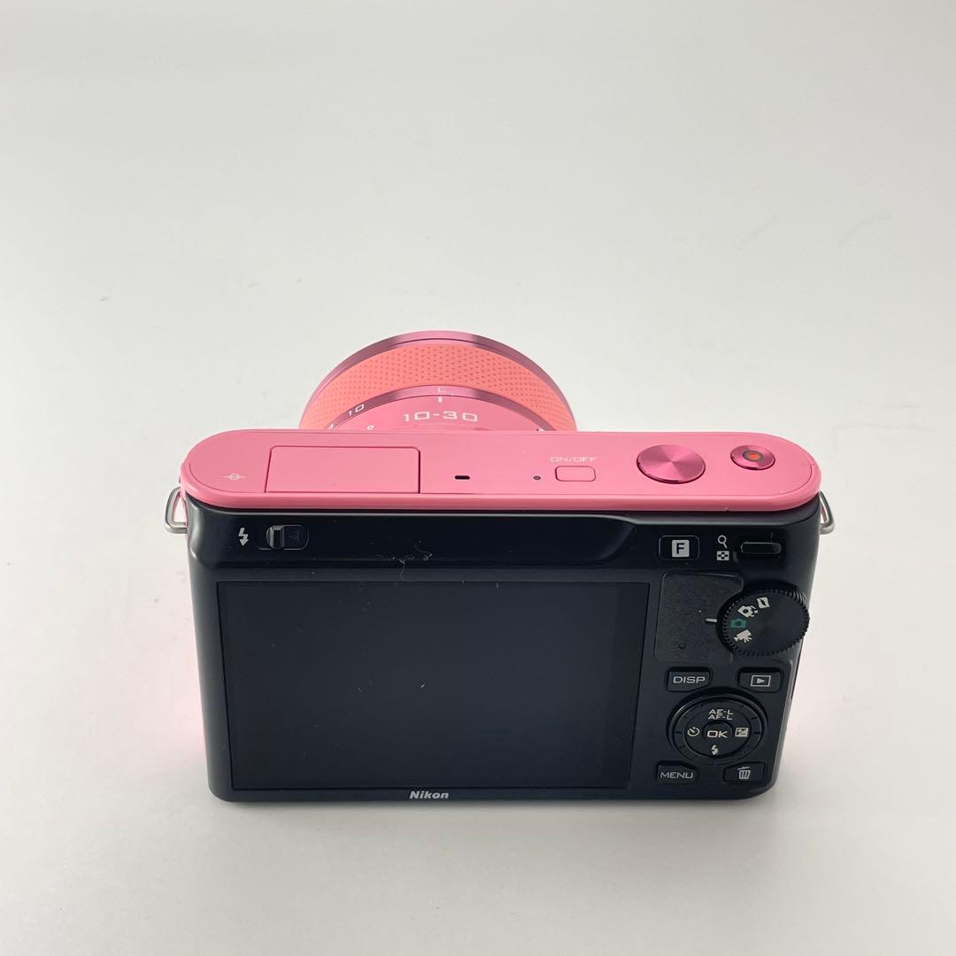 【ショット数6000・返品保証】Nikon1 J1ピンク10-30 レンズキット