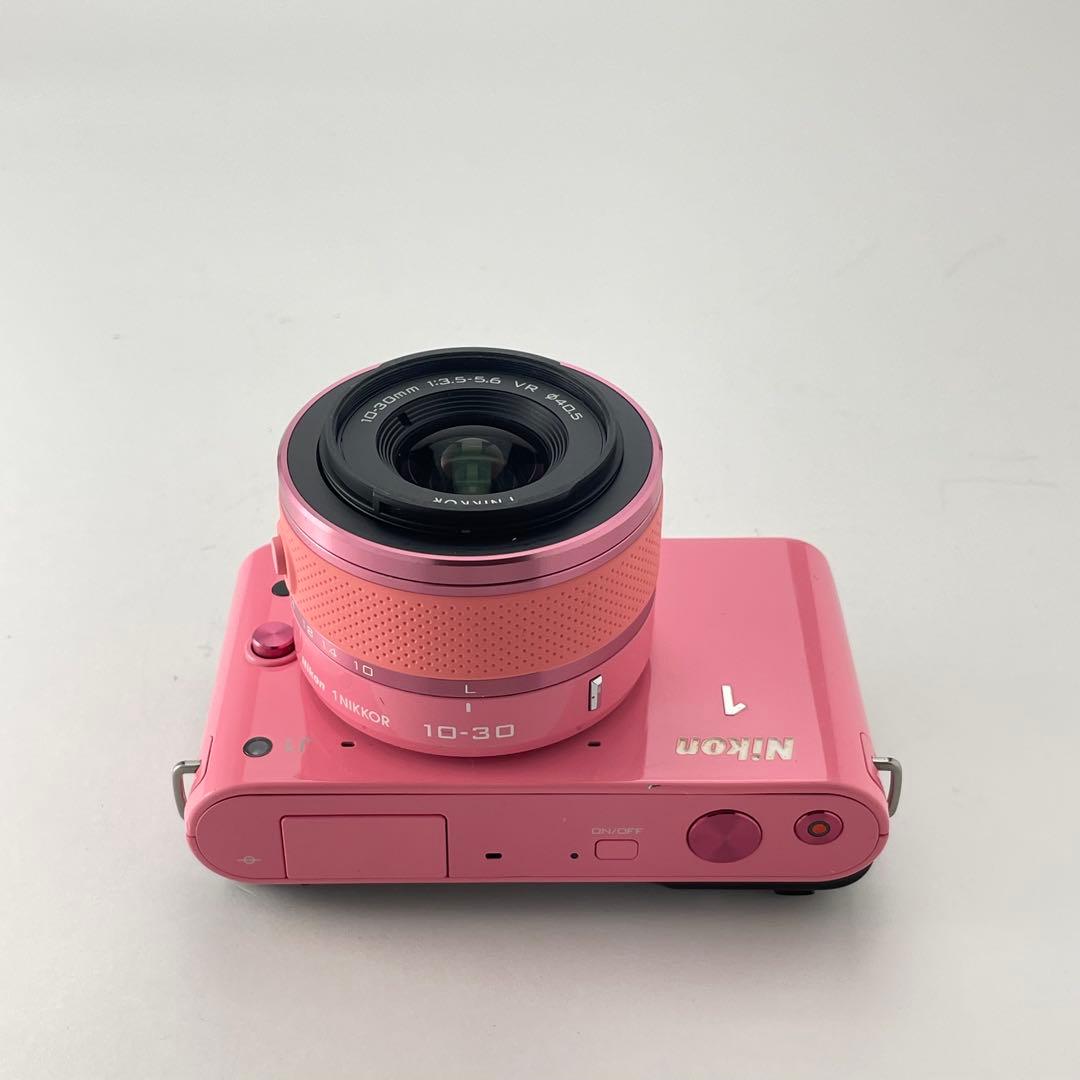 【ショット数6000・返品保証】Nikon1 J1ピンク10-30 レンズキット