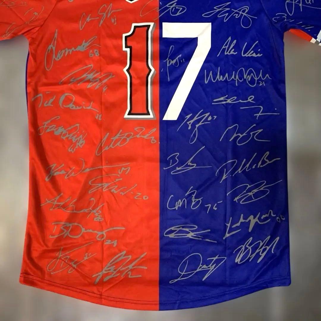 大谷翔平　2024　フルメンバーサイン ミックスユニフォーム　エンジャース