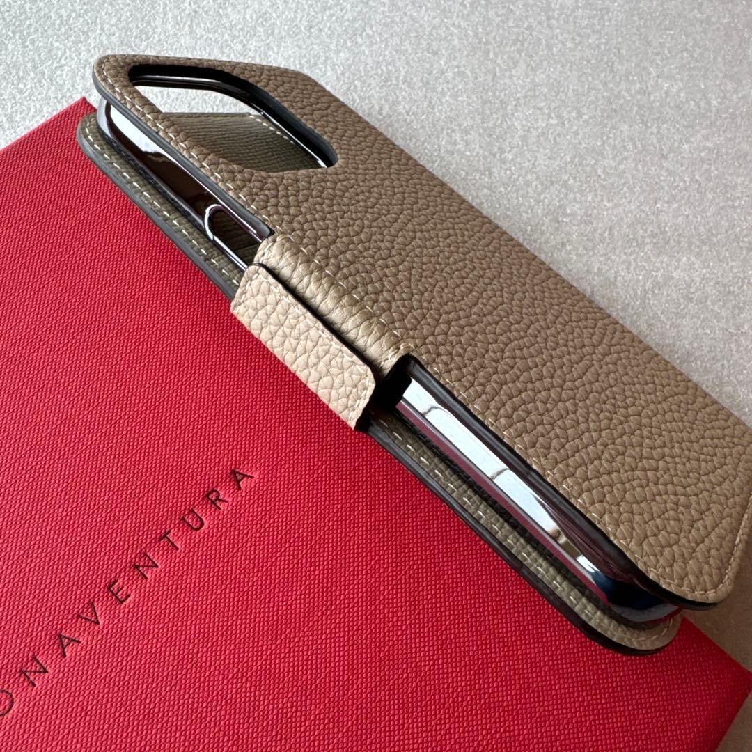 BONAVENTURA スタンドダイアリーケース　シュリンクレザー　グレージュ