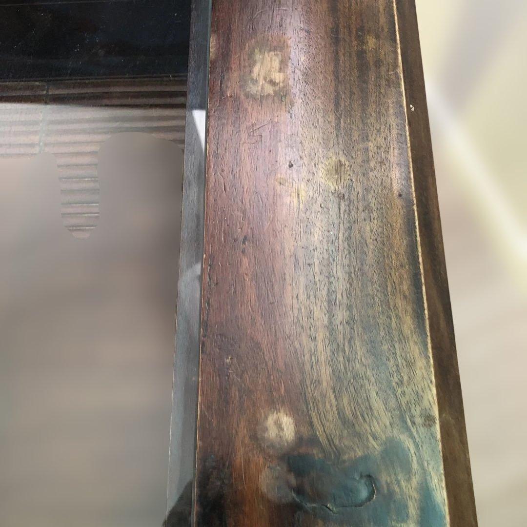 送料込　B-COMPANY バンブーガラステーブル　⭐︎直接お渡し歓迎