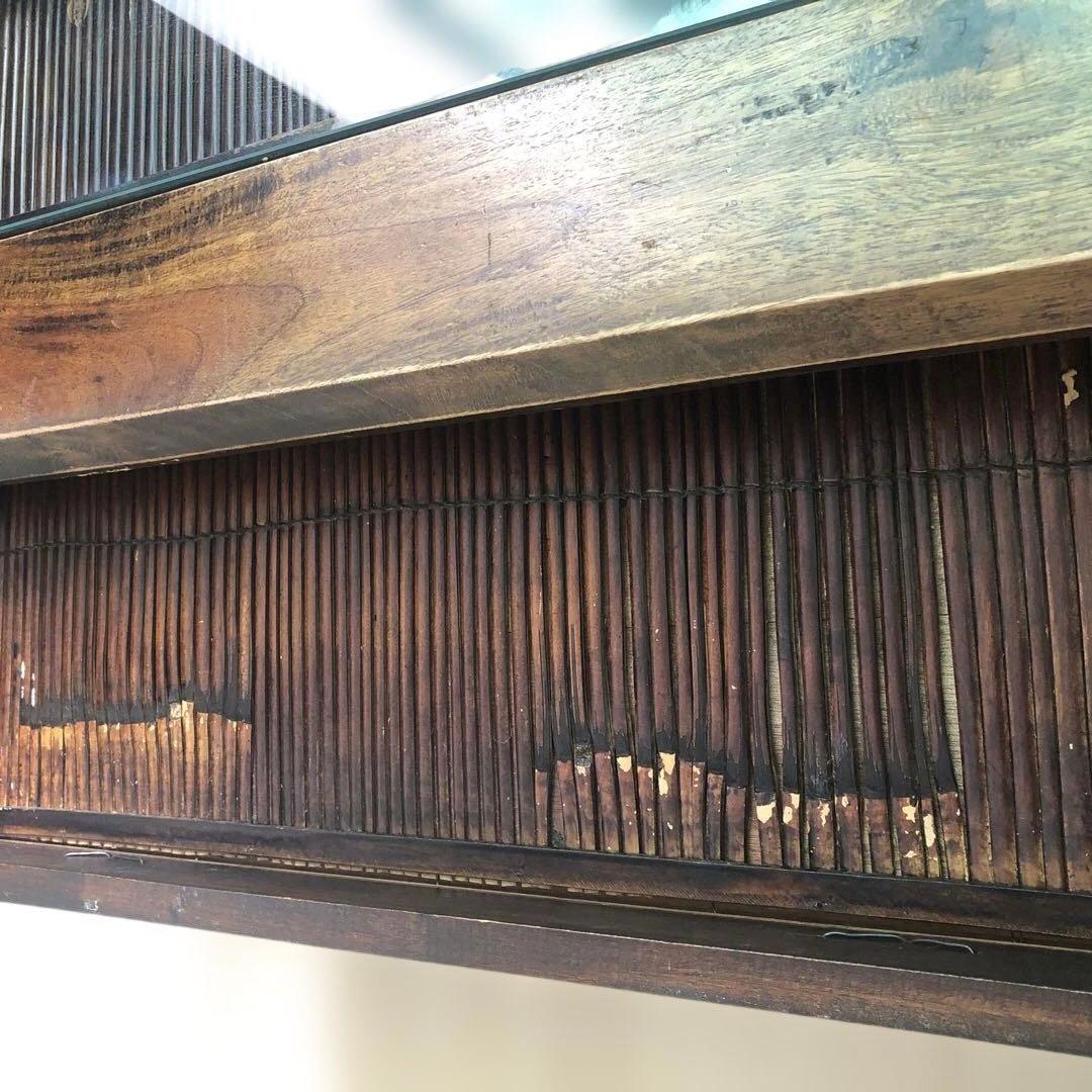 送料込　B-COMPANY バンブーガラステーブル　⭐︎直接お渡し歓迎