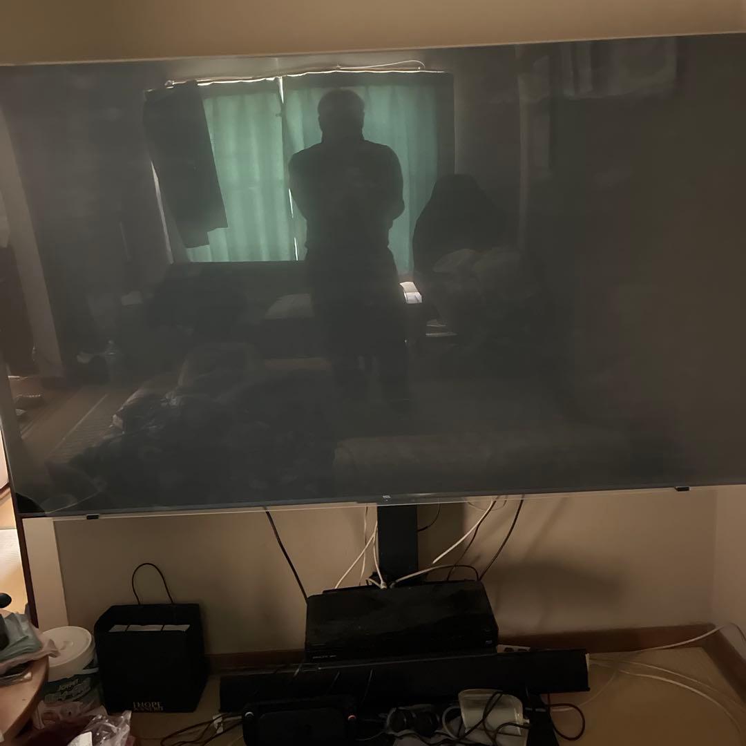 大画面 薄型液晶テレビ75インチテレビ台付き