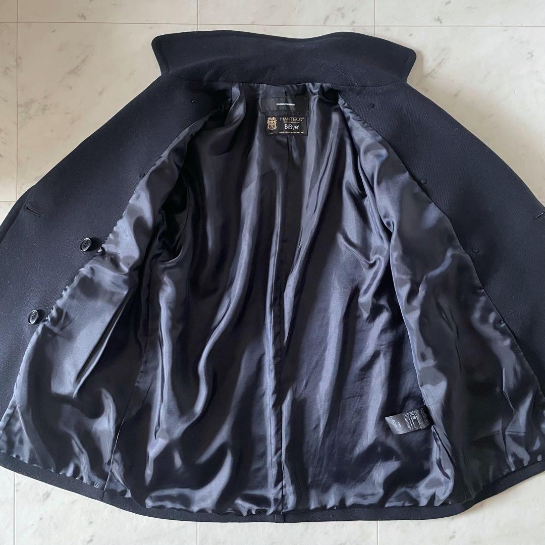 ジャーナルスタンダード MANTECOダブルクロスPコート ネイビー 金釦