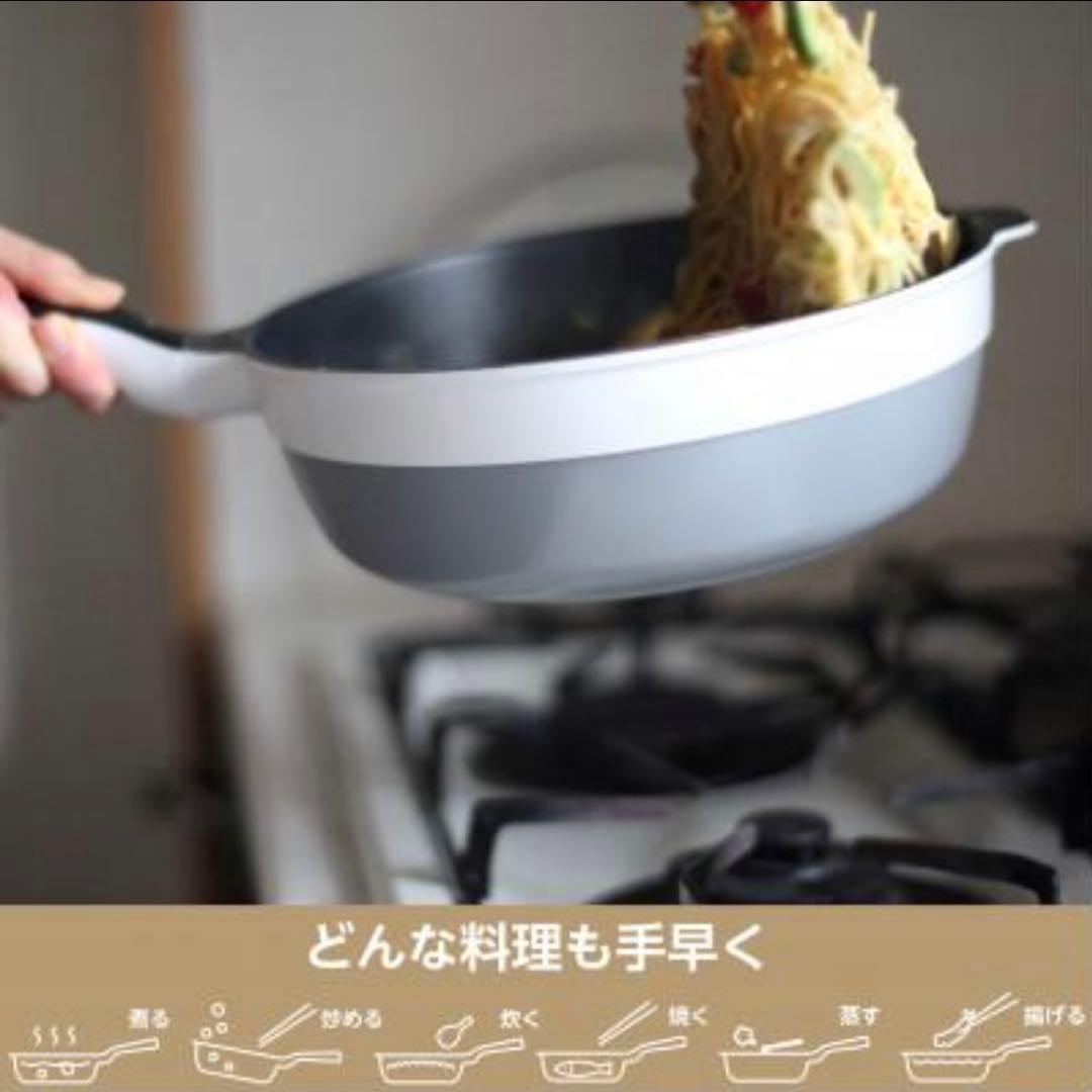 【新品未開封】レミパン ワイド プラス ミニ フライパン 3点セット ネイビー