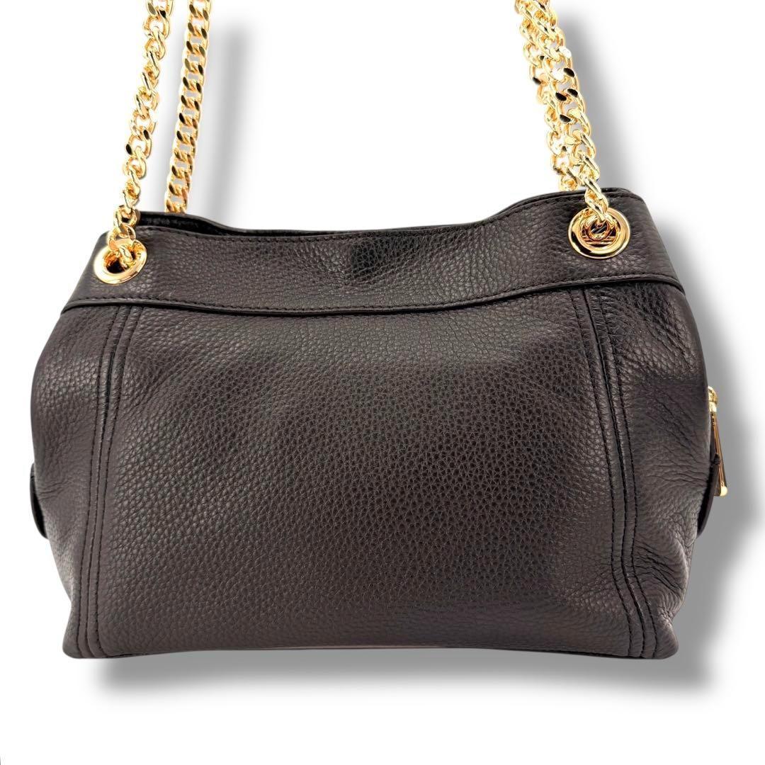 《極美品》マイケルコース ミニショルダーバック チェーン レザー シボ革 通勤