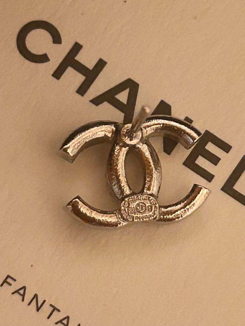 シャネル CHANEL ココマーク ピアス片方 片耳 正規品 美品ラインストーン
