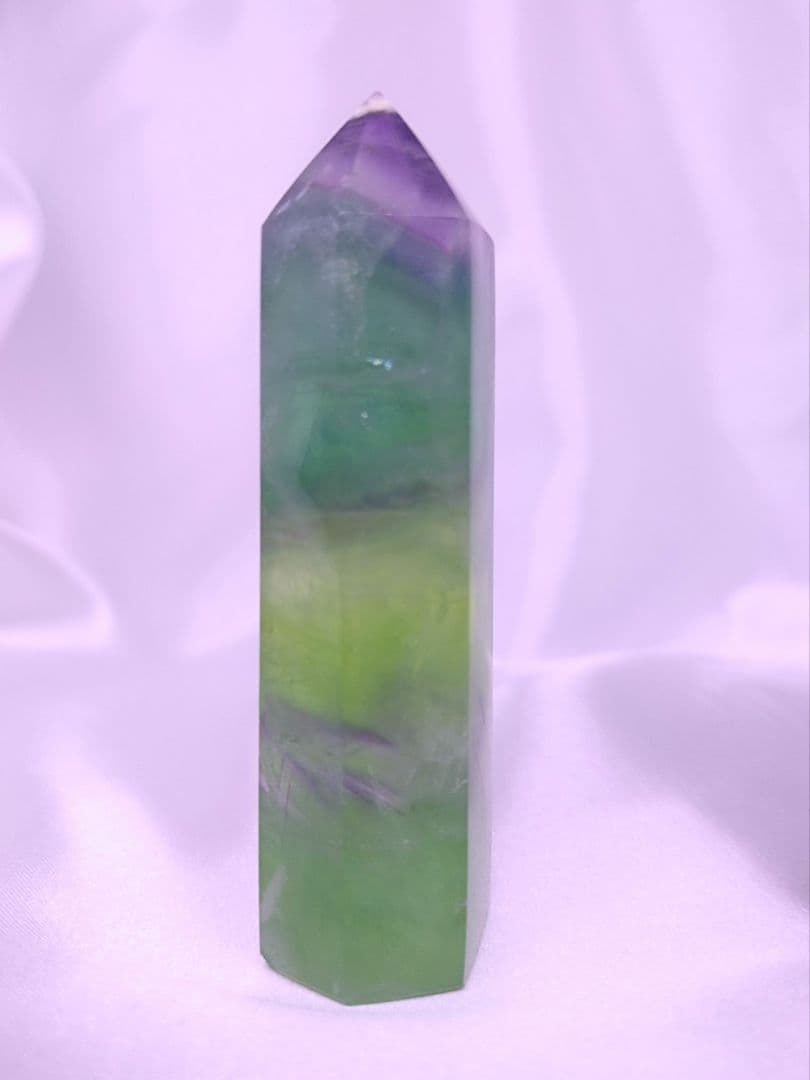 グリーン フローライト　ポイント　3本 セット　フェザー　蛍石　蛍光