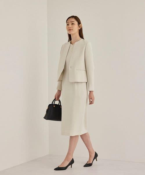 ロペ トリアセダブルクロスウエストコンシャスワンピース38