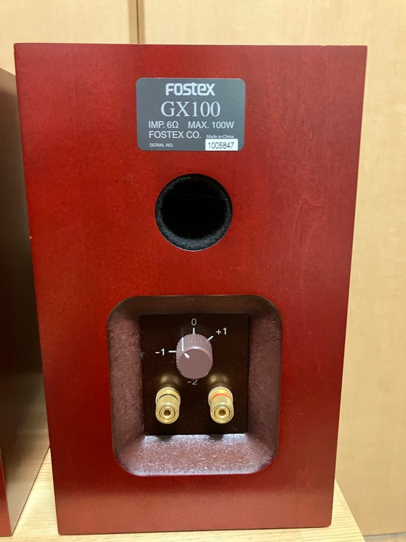 FOSTEX GX100ブックシェルフスピーカー ワインレッド