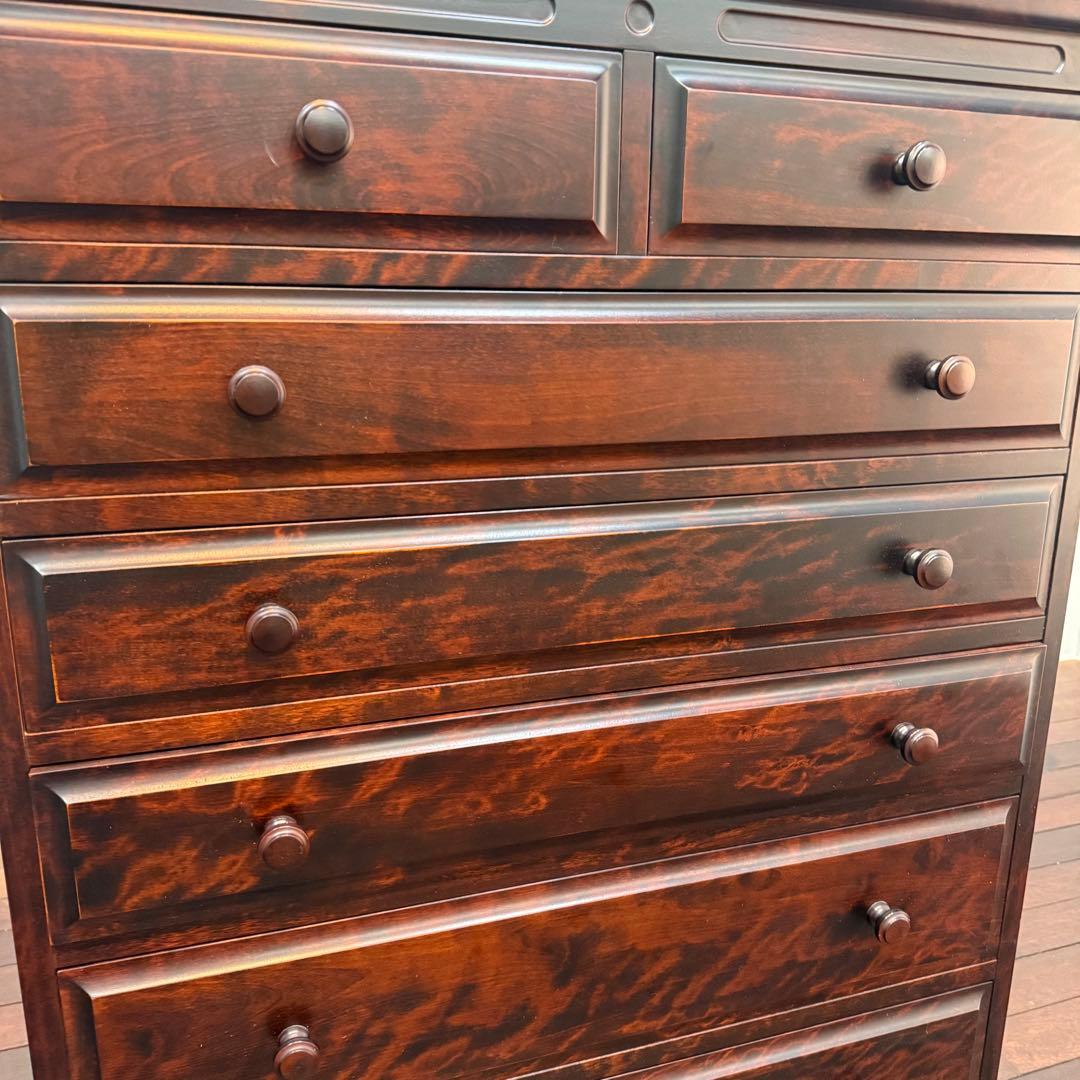 H112K40 神居民芸 7段チェスト 整理箪笥