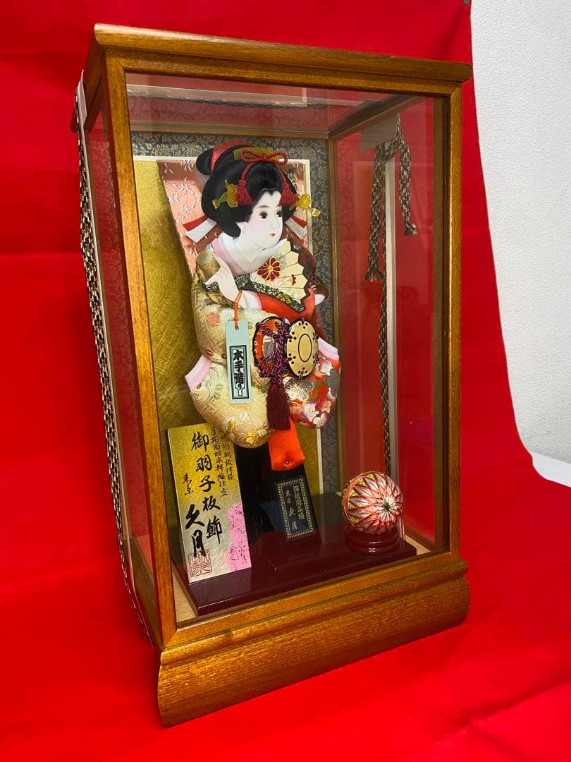 東京久月　羽子板オルゴール付ケース１３号・間口約３１×奥行約２４×高さ約５２㎝