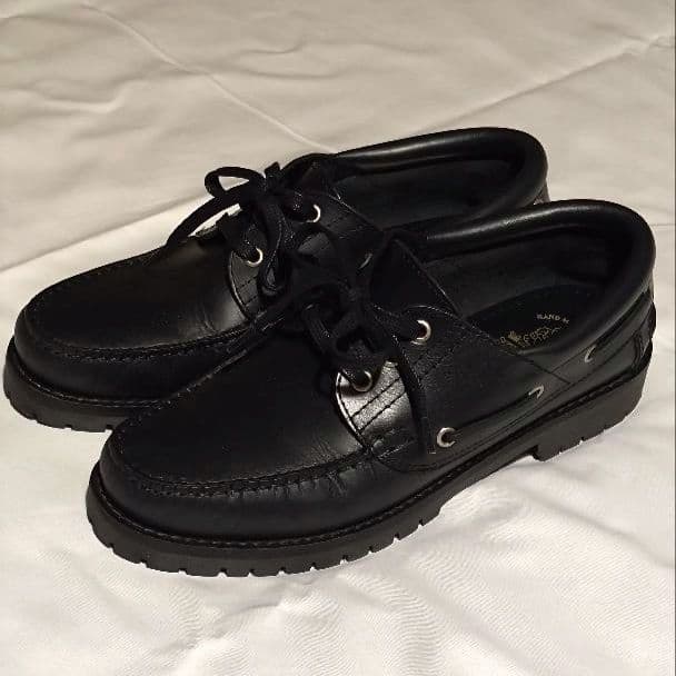 ARTESANOS 黒 モカシン・デッキシューズ