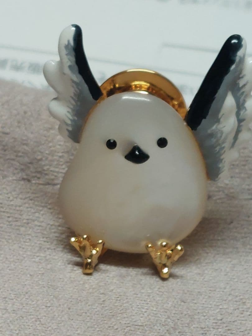 新品　STORY掲載　ヴァンドームブティック　シマエナガ　ピンブローチ