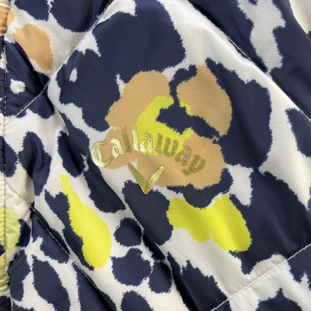 極美品♪キャロウェイ　2way リバーシブル　MA-1 花柄ダウンジャケット　L