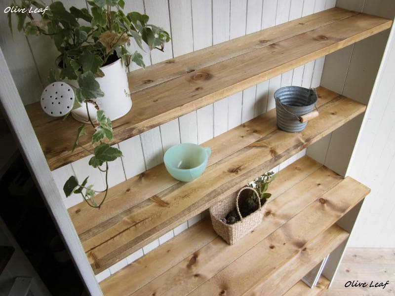 サイズデザインオーダー可！カップボードW88キャビネットシャビーホワイト受注製作