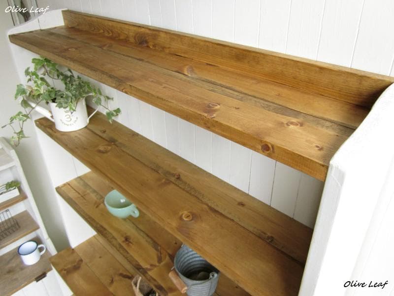 サイズデザインオーダー可！カップボードW88キャビネットシャビーホワイト受注製作