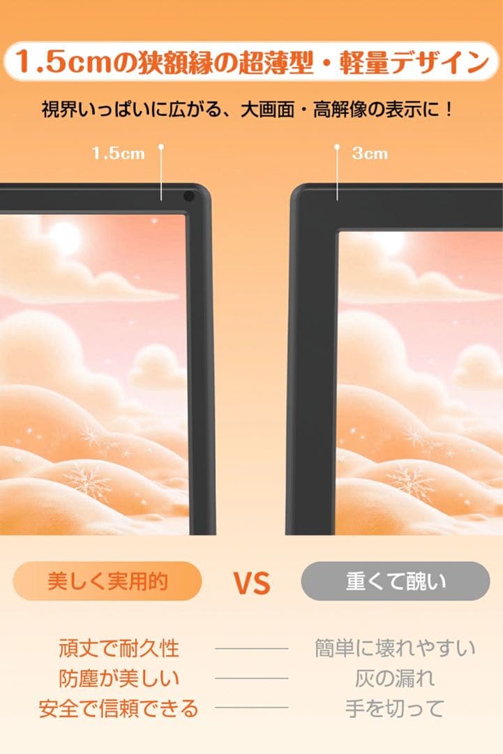 新品✨ポータブル DVDプレーヤー 15.6インチ リージョンフリー 薄型 軽量