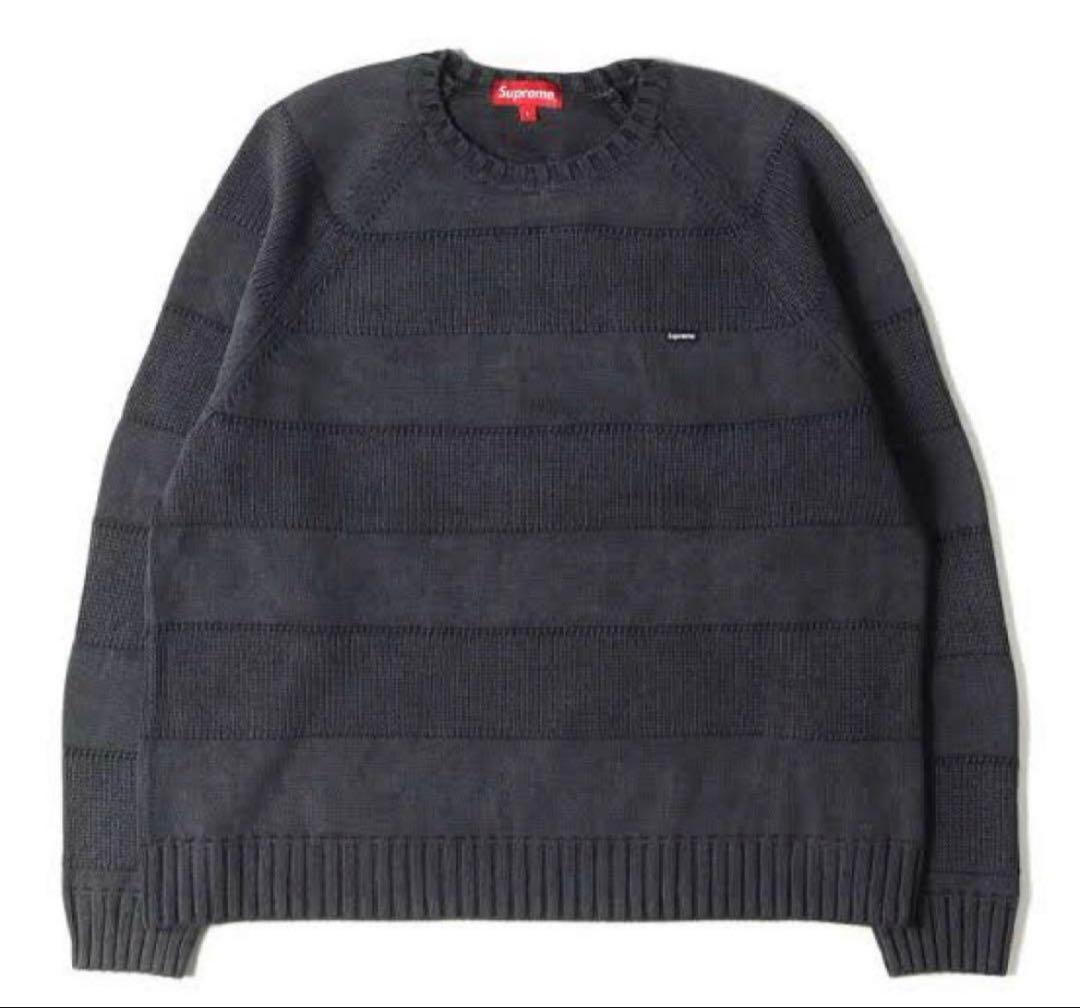 トップス Supreme Small Box Stripe Sweater \"Black\"