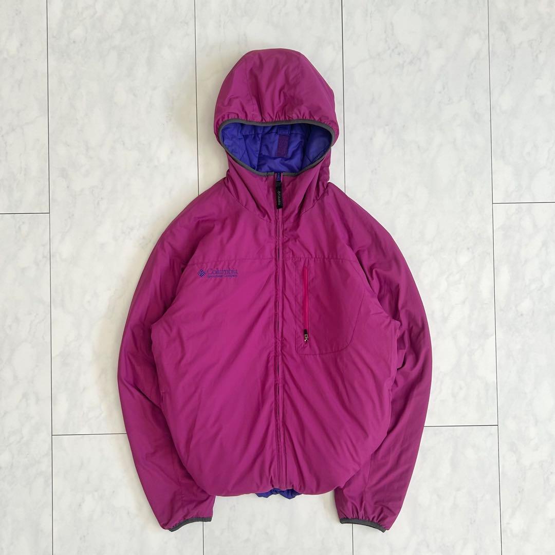 Columbia hooded puffer jacket リバーシブル　00s