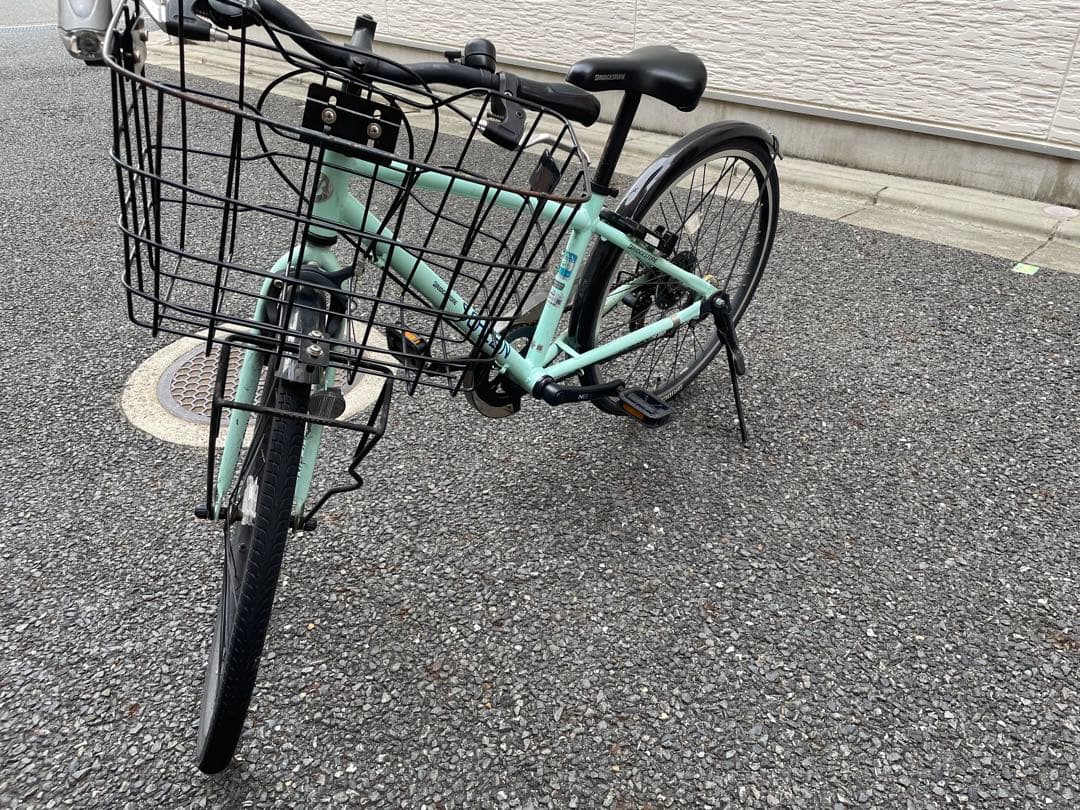 ブリヂストン24インチSCHLEIN 子供用自転車 ミントグリーン 前カゴ付き