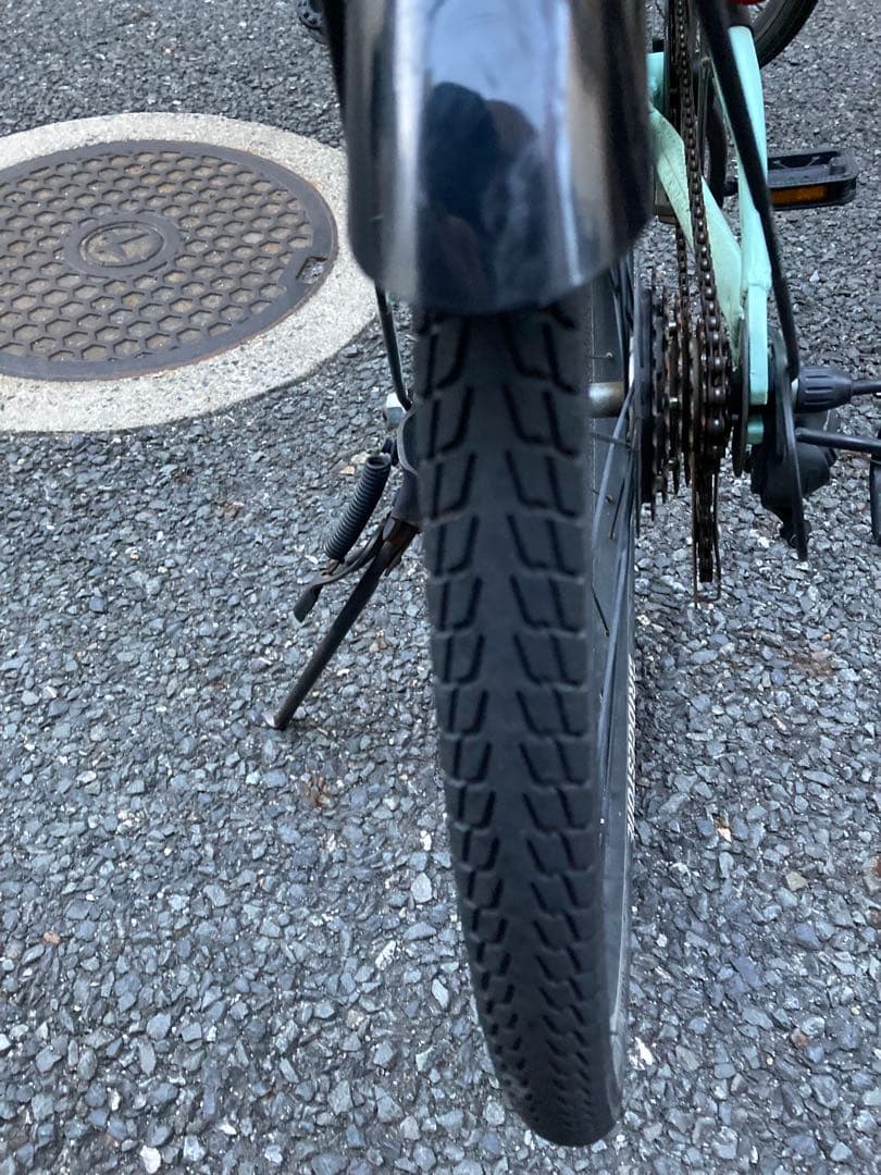 ブリヂストン24インチSCHLEIN 子供用自転車 ミントグリーン 前カゴ付き