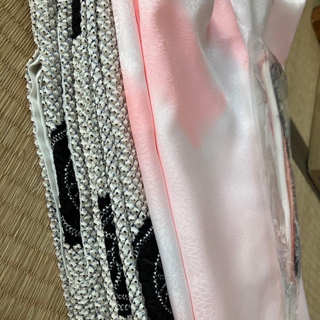 ご予約品 藤娘きぬたや反物より 七五三　四身祝い着　振袖と同誂え長襦袢セット