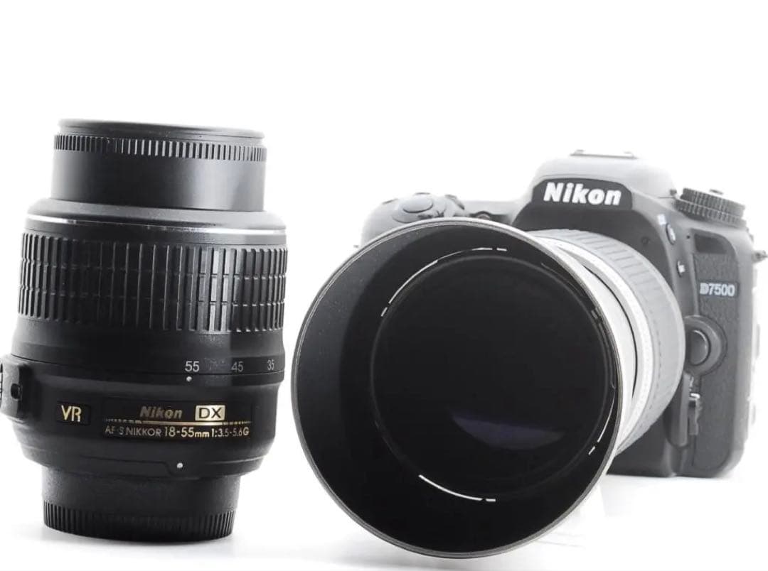 【実用向け高性能】Nikon D7500 標準＋望遠ズームセット Wi-Fi対応